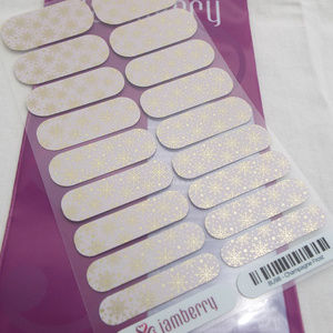 Jamberry Champagne Frost 8U98 Nail Wrap Full Sheet